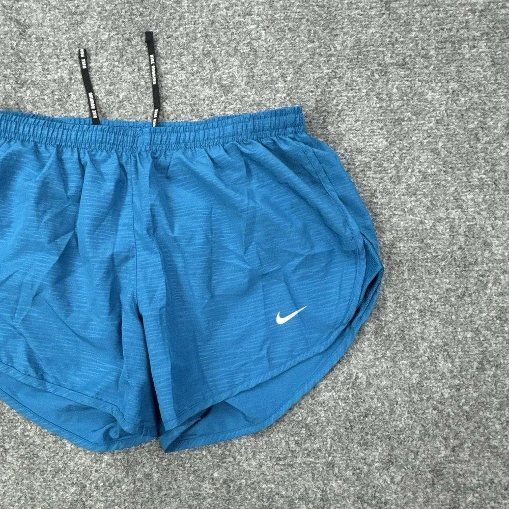 Nike Dri-FIT Running Shorts Womens Medium Blue‎ 4 Inch Lined Athletic 895116-457